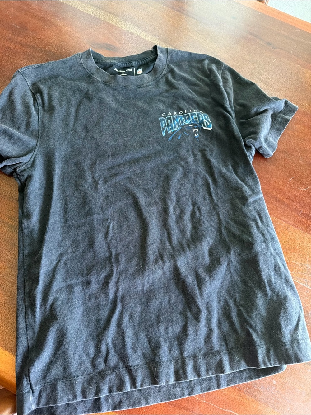 Abercrombie & Fitch Black Carolina Panthers Graphic Tee